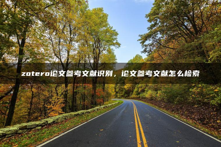 zotero论文参考文献识别，论文参考文献怎么检索