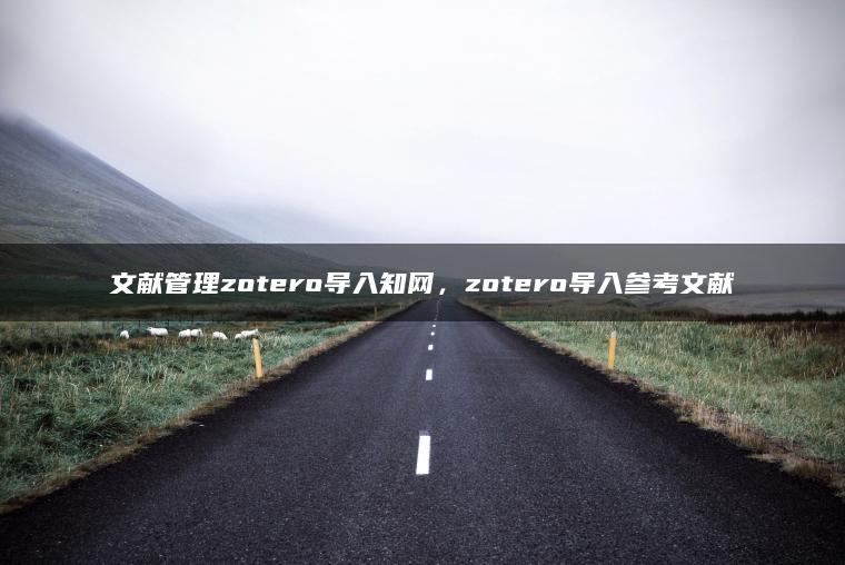 文献管理zotero导入知网，zotero导入参考文献