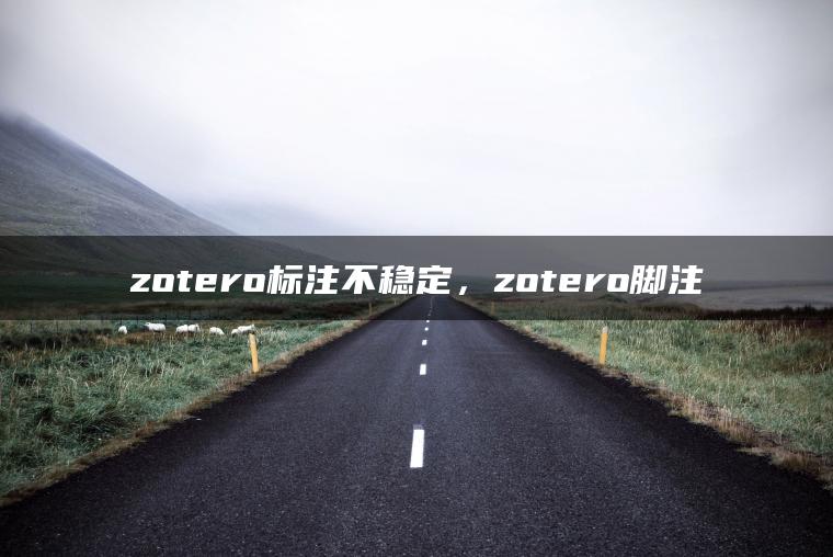 zotero标注不稳定，zotero脚注