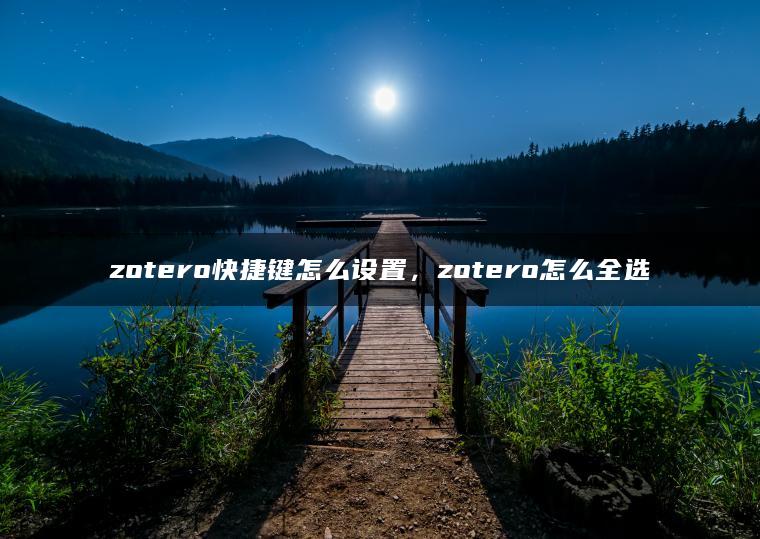 zotero快捷键怎么设置，zotero怎么全选