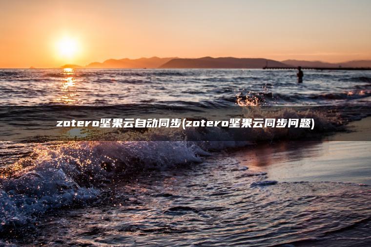zotero坚果云自动同步(zotero坚果云同步问题)