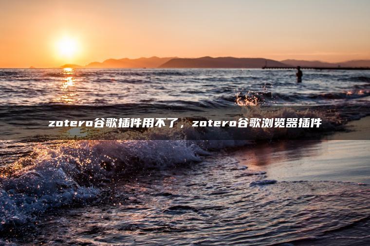 zotero谷歌插件用不了，zotero谷歌浏览器插件