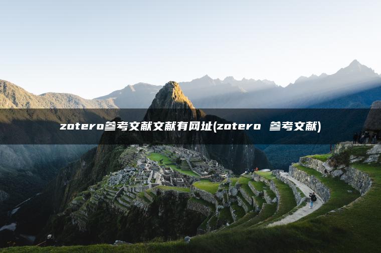 zotero参考文献文献有网址(zotero 参考文献)