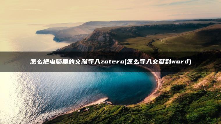 怎么把电脑里的文献导入zotero(怎么导入文献到word)