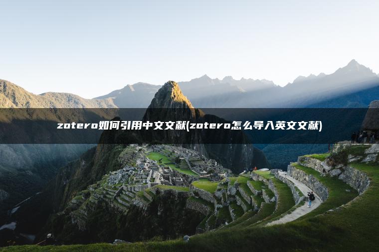 zotero如何引用中文文献(zotero怎么导入英文文献)