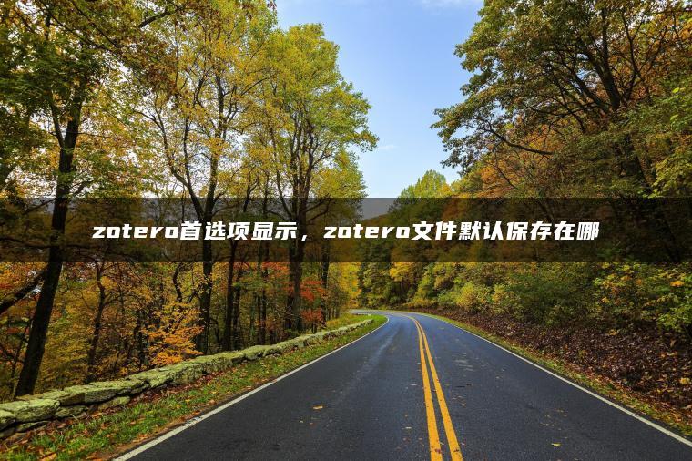 zotero首选项显示，zotero文件默认保存在哪