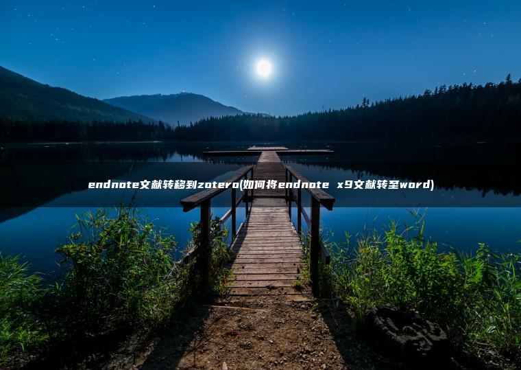 endnote文献转移到zotero(如何将endnote x9文献转至word)