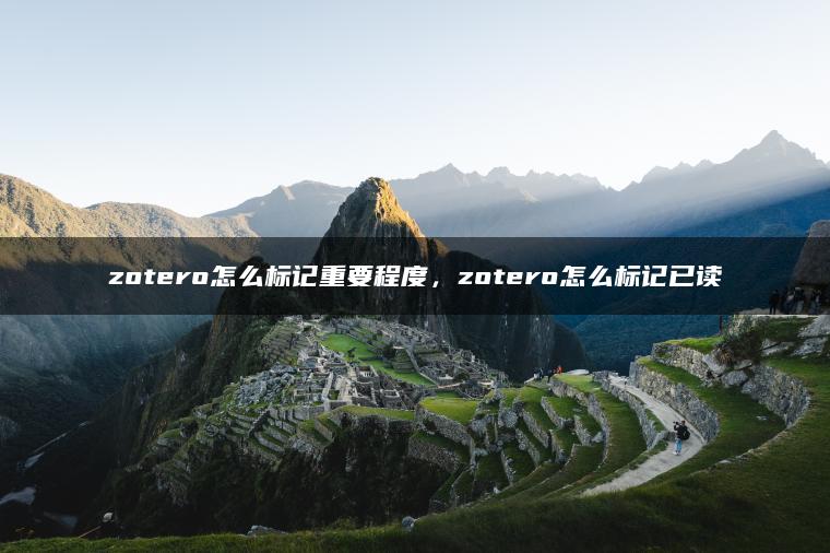 zotero怎么标记重要程度，zotero怎么标记已读