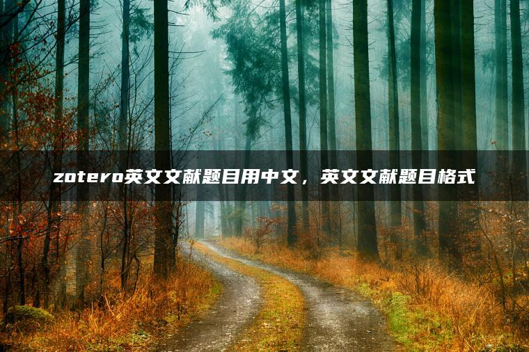 zotero英文文献题目用中文，英文文献题目格式