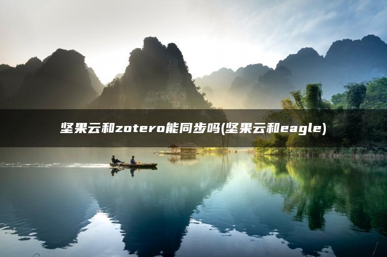 坚果云和zotero能同步吗(坚果云和eagle)