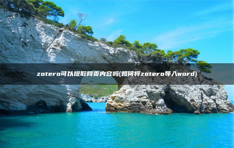 zotero可以提取网页内容吗(如何将zotero导入word)