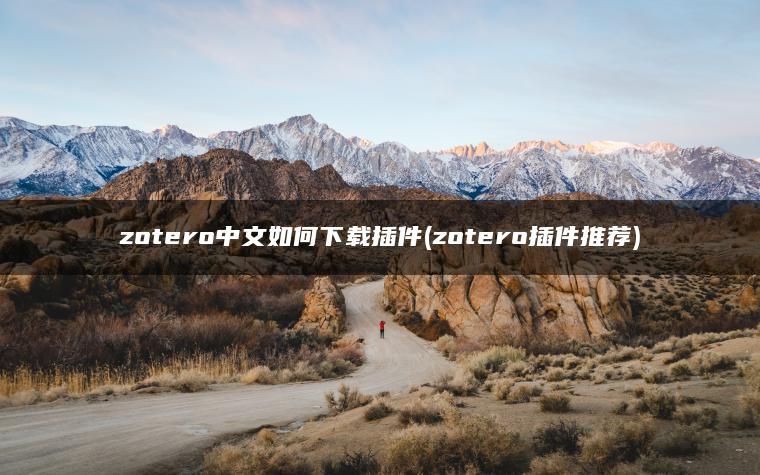 zotero中文如何下载插件(zotero插件推荐)