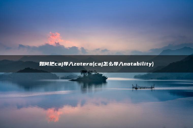 如何把caj导入zotero(caj怎么导入notability)