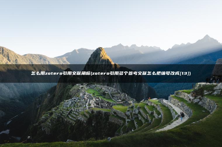 怎么用zotero引用文献角标(zotero引用多个参考文献怎么把编号改成[13])
