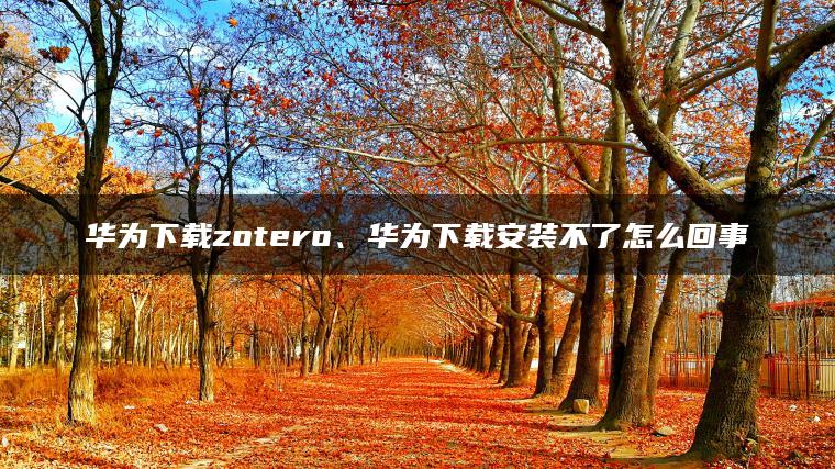 华为下载zotero、华为下载安装不了怎么回事