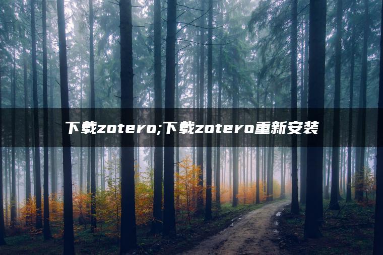 下载zotero;下载zotero重新安装