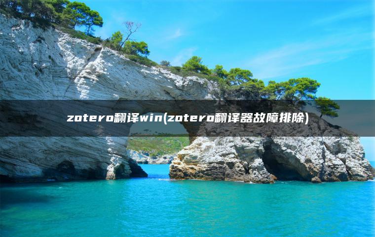 zotero翻译win(zotero翻译器故障排除)