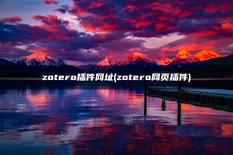 zotero插件网址(zotero网页插件)