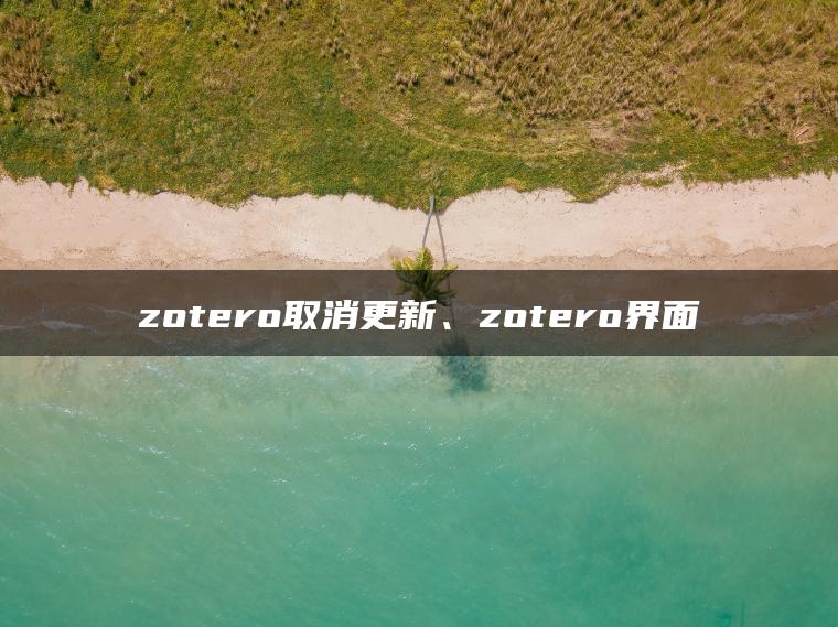 zotero取消更新、zotero界面