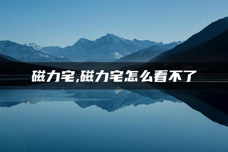 磁力宅,磁力宅怎么看不了