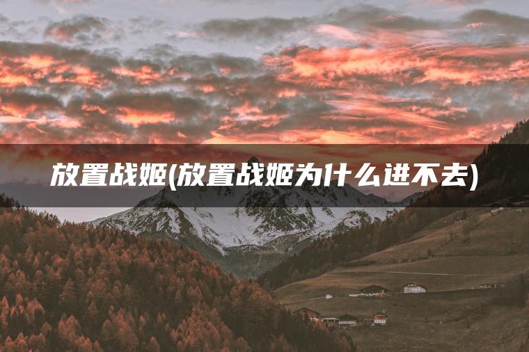 放置战姬(放置战姬为什么进不去)