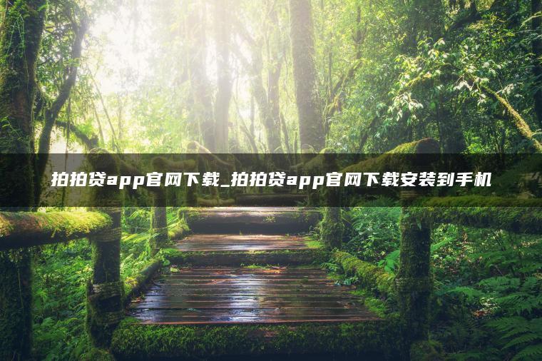 拍拍贷app官网下载_拍拍贷app官网下载安装到手机
