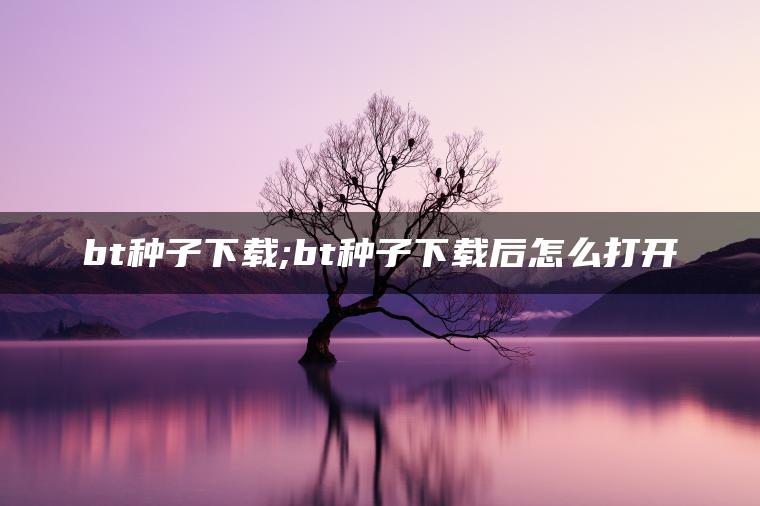 bt种子下载;bt种子下载后怎么打开