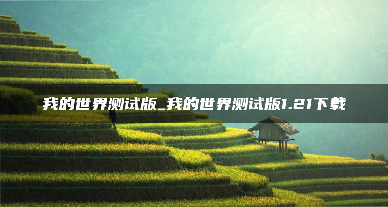 我的世界测试版_我的世界测试版1.21下载
