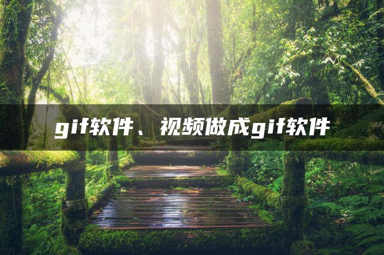 gif软件、视频做成gif软件
