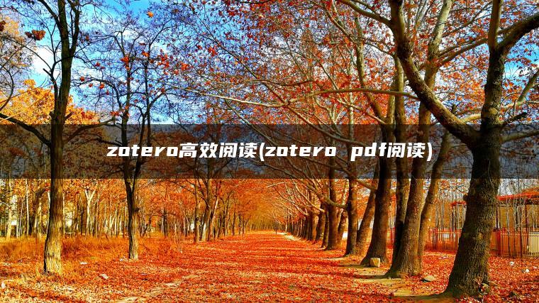 zotero高效阅读(zotero pdf阅读)