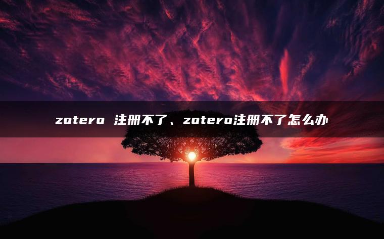 zotero 注册不了、zotero注册不了怎么办 zotero 注册不了、zotero注册不了怎么办