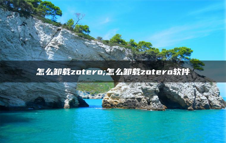 怎么卸载zotero;怎么卸载zotero软件