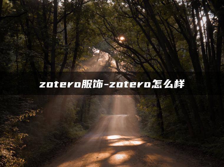 zotero服饰-zotero怎么样