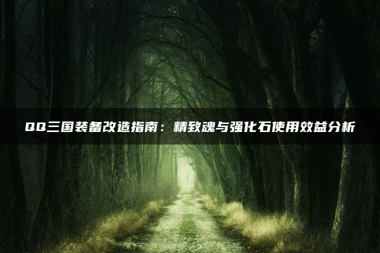 QQ三国装备改造指南：精致魂与强化石使用效益分析