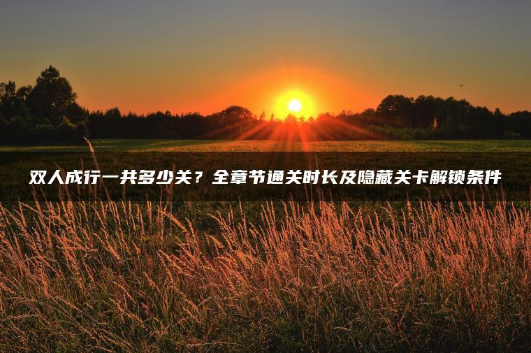 双人成行一共多少关？全章节通关时长及隐藏关卡解锁条件
