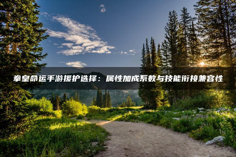 拳皇命运手游援护选择：属性加成系数与技能衔接兼容性