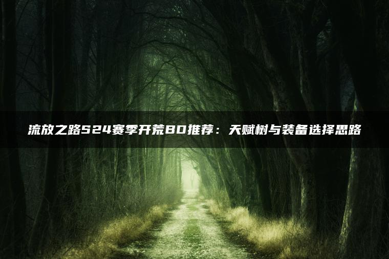 流放之路S24赛季开荒BD推荐：天赋树与装备选择思路