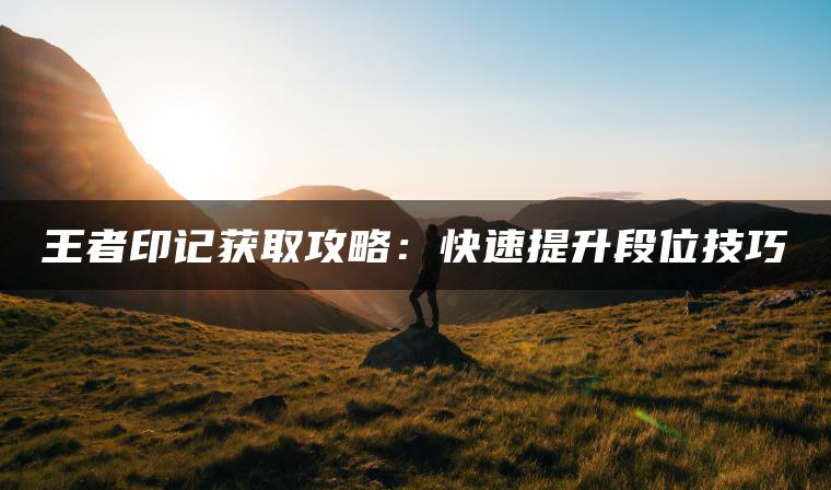 王者印记获取攻略：快速提升段位技巧