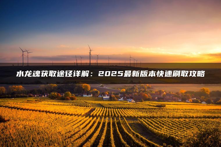 水龙魂获取途径详解：2025最新版本快速刷取攻略