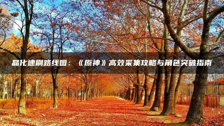 晶化速刷路线图：《原神》高效采集攻略与角色突破指南