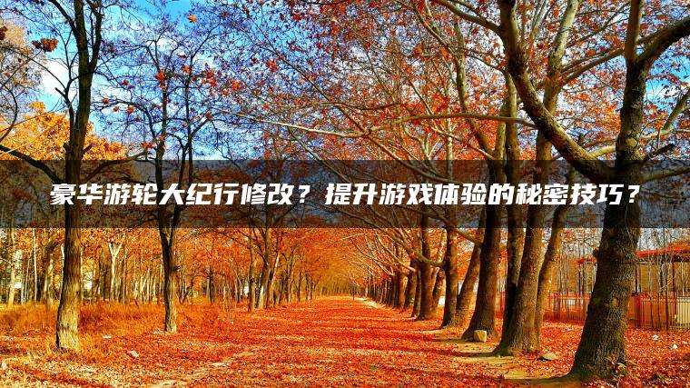 豪华游轮大纪行修改？提升游戏体验的秘密技巧？