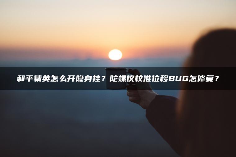 和平精英怎么开隐身挂？陀螺仪校准位移BUG怎修复？