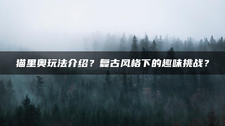 猫里奥玩法介绍？复古风格下的趣味挑战？